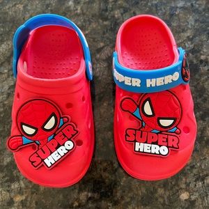 Toddlers size 10 Spidey shoes